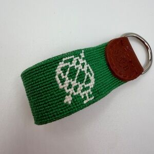 Smathers and Branson Green Keychain Barstow School Needlepoint preppy